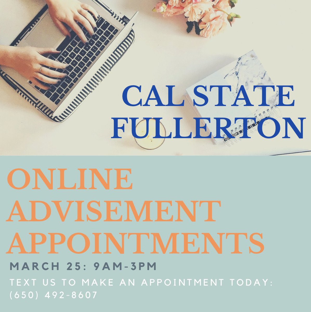 NorcoCollege's tweet photo. Mustangs, an admissions counselor from CSU Fullerton will be available for virtual transfer advisement appointments on March 25: 9am-3pm. Students can make an appointment by contacting the Transfer Center at (650) 492-8607. #thinktransfer https://t.co/iF8NPT1GSf