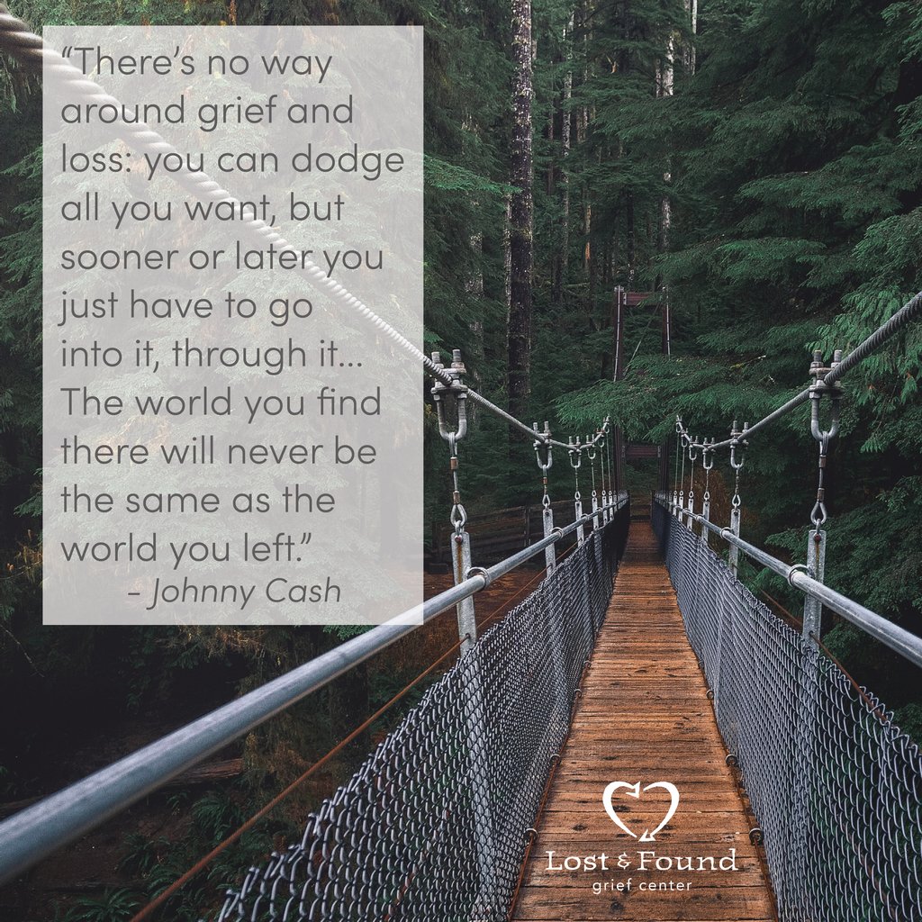LostandFoundGC's tweet photo. Grief doesn't go away with time.  It isn't that easy.  It takes support, work, attention and time.  If someone you know is grieving, recognize that everything in their world is changing.   Be gentle as they figure out the new world they are entering. 
#newnormal #griefquote https://t.co/nRHDd6MWDk