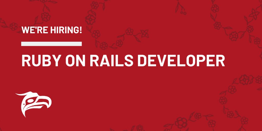 animikii's tweet photo. Animikii is hiring! We're looking to expand our team of Thunderbirds with two Ruby on Rails software developers. While most of us live in Victoria, BC, we’re committed to a remote-friendly model. Interviews will be scheduled remotely via Zoom. Learn More » https://t.co/jz9kZcrVA8 https://t.co/Gi6aRJqBQ1