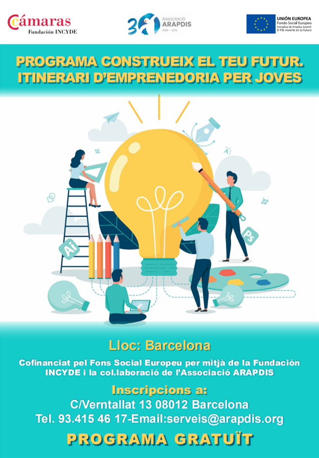 FundacionINCYDE's tweet photo. 📣Próximo lunes, 4⃣ nuevos cursos ‼️
Emprendimiento Juvenil (2) para Cataluña con @Arapdis 
Videojuegos para Madrid con el @COE_es 
Animación 2D y 3D para Canarias con @CamaraLanzarote
ÚLTIMAS PLAZAS ➡️ https://t.co/WNHDKVU5Ua
Programas cofinanciados por el Fondo Social Europeo. https://t.co/FqwvJc0fNr