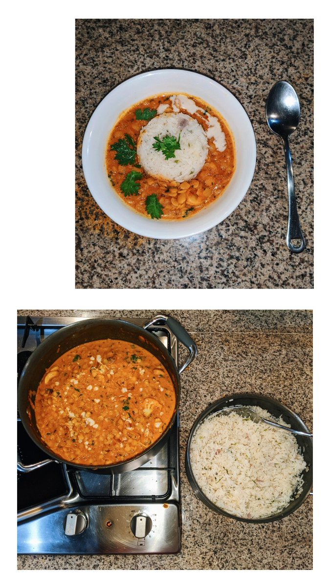 And on tonight's menu we decided to go veg.With a Red Dahl curry served with coriander rice.