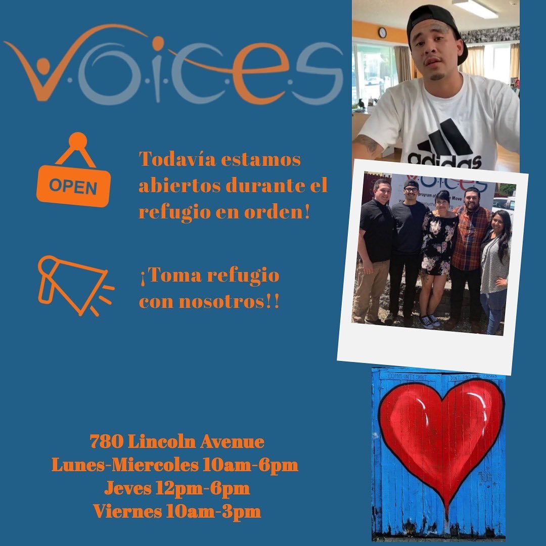 Estamos abiertos y ofrecemos servicios a jóvenes en edad de transición. Nuestra organización matriz, On The Move, y muchos de nuestros programas hermanos también ofrecen recursos y servicios. Para más información visite: onthemovebayarea.org/covid-19