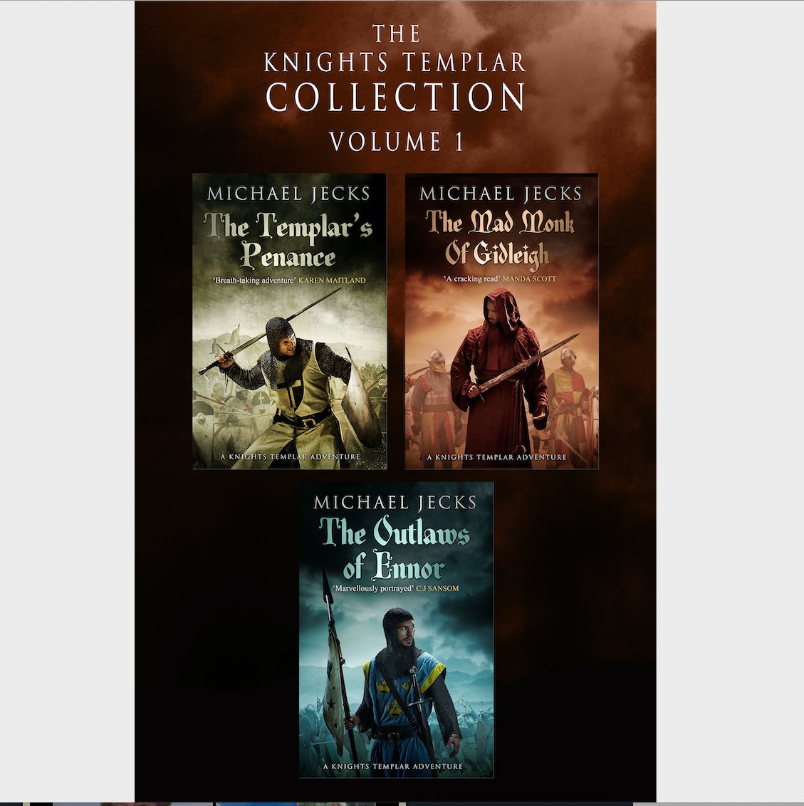MichaelJecks's tweet photo. The Knight’s Templar Collection - ludicrously low price for 3 books - that is 350,000 words for £5! Escape Coronavirus and enter the world of Baldwin Furnshill and Simon Puttock as they investigate three of their most dangerous cases.

https://t.co/XMM5OkoDZ6 https://t.co/rGP0D9sM2m