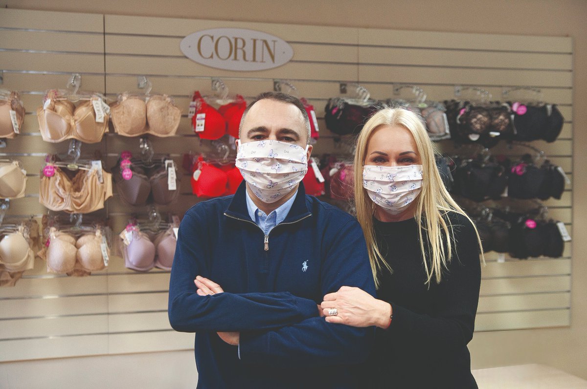 BraSpectrum's tweet photo. CORIN, "Perfect Bra" manufacture, Poland, with their Healthy Bust Foundation, will transfer part of its production of masks to non-commercial entities, such as hospitals, hospices, nursing homes, care &amp; treatment centers for children &amp; the elderly, free of charge. https://t.co/9M45XS7vIk
