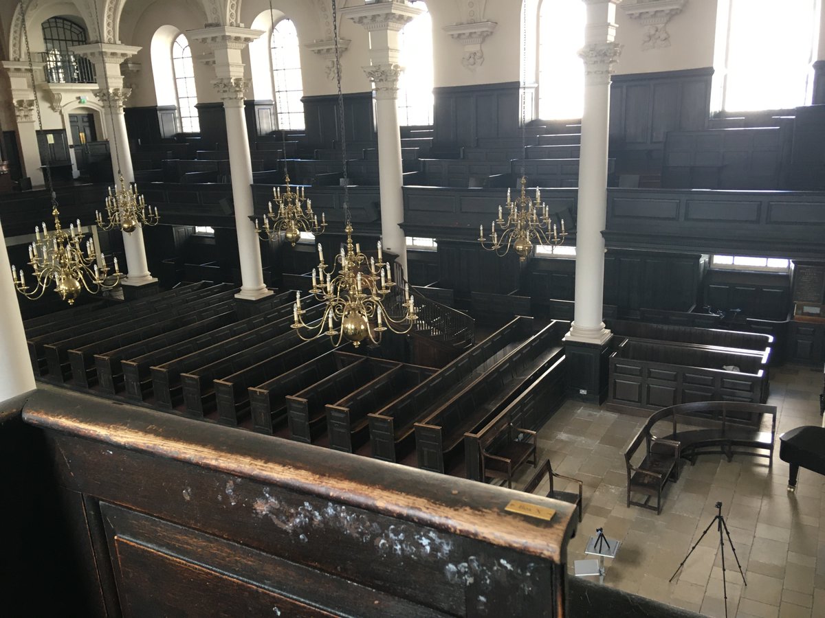 Our church is configured like many, with a central nave running west to east, and two aisles on either side. We have two upper galleries as well. All told we can seat about 850-875 people. View today from the gallery