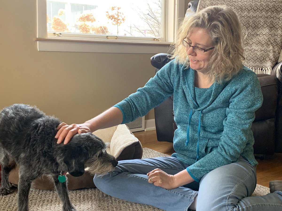 Thoughts of Dog helps keep my spirits up. I decided to go to work with my dog, DJ.