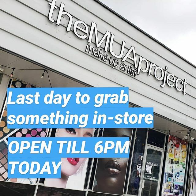 theMUAproject's tweet photo. 🚨Last day to grab something in-store. 
We are OPEN till 6pm
 https://t.co/9HL0B1YWe2 https://t.co/gofFA4NtJ8