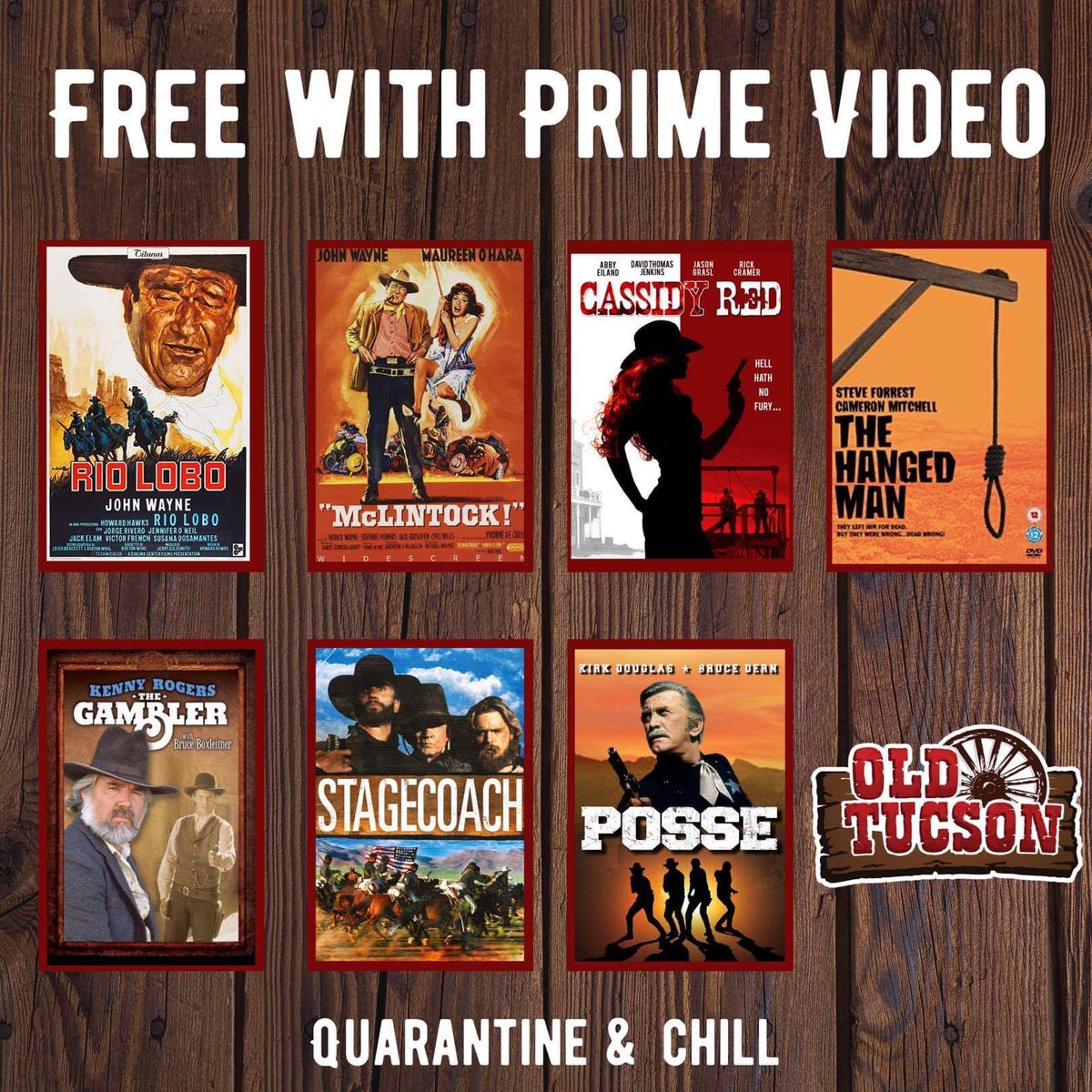 Don’t let the quarantine blues get you. Stream these Old Tucson films, stay healthy, and keep entertained y’all!