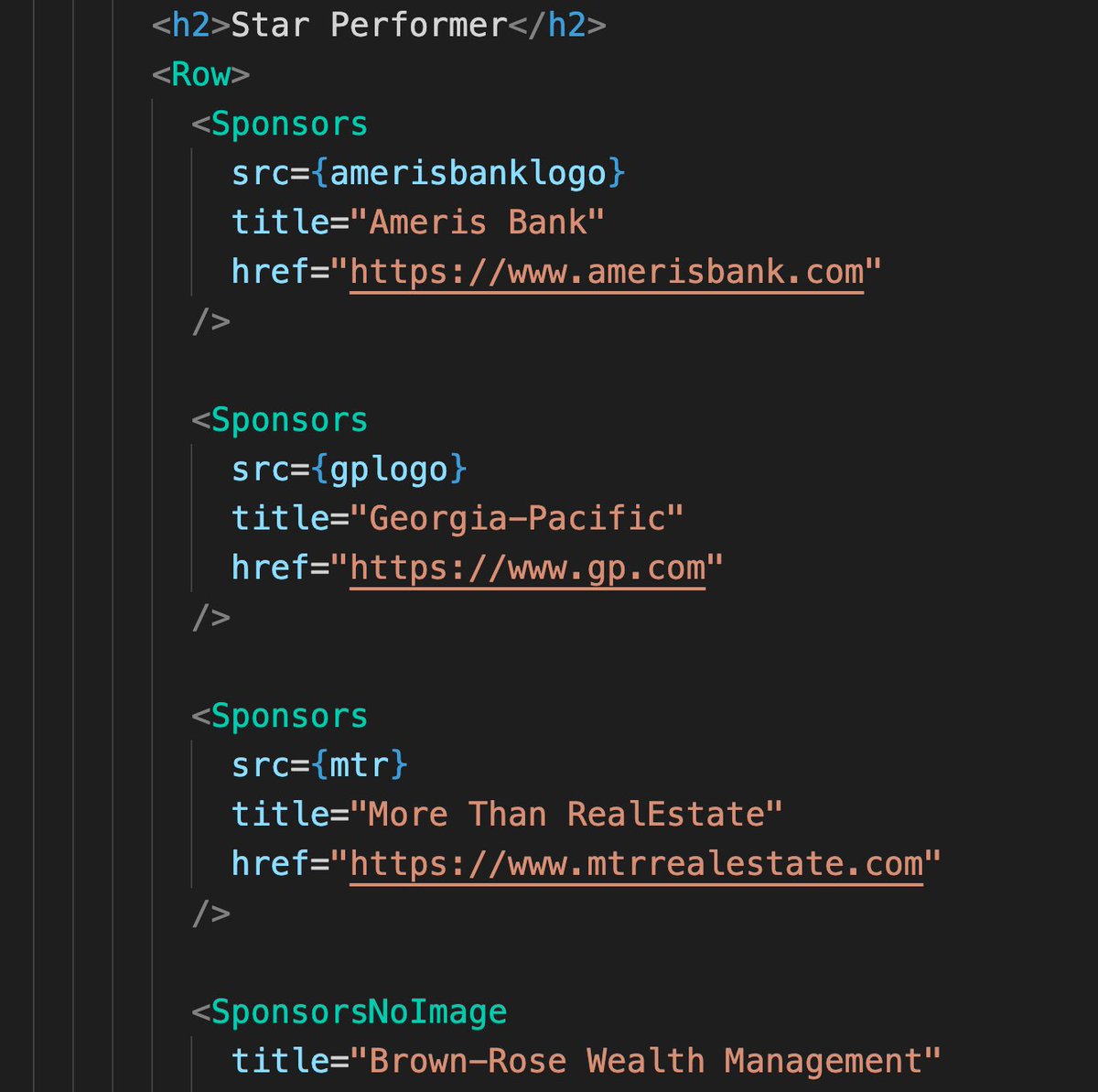 haydnadams's tweet image. Props in @gatsbyjs are helpful when designing a page with a lot of repeating elements. #webdevelopment #writecleancode