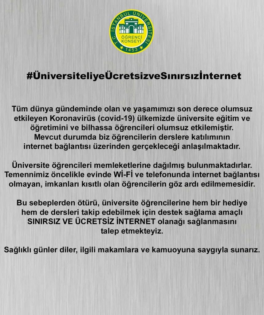 İÜ Öğrenci Konseyi tweet media