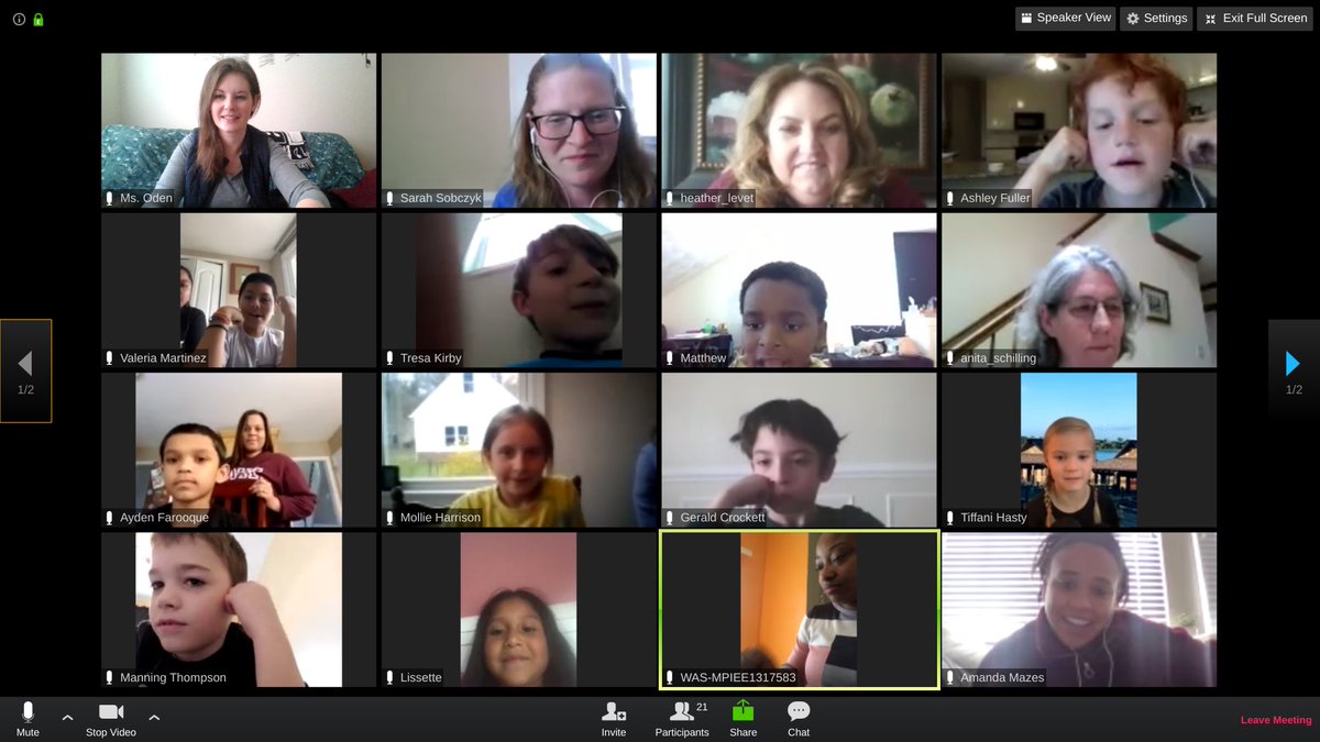 MsOdenMusic's tweet photo. Emotional day but so grateful to have been a part of FOUR great class Zoom sessions today! Can't wait to see more of my kiddos tomorrow. @ScottScorpions @mrshall2ndgrade @smithclass205 @McGibbonsClass @SarahSobczyk2 #scorpionstrong #thankyoutechnology https://t.co/nk68zavheG