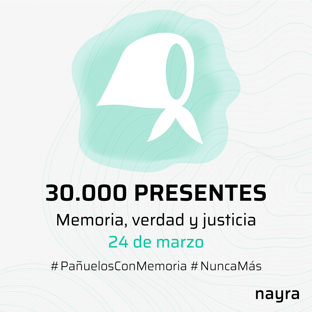 Hoy #24DeMarzo, a 44 años de la dictadura cívico militar eclesiástica, recordamos a lxs 30.000 compañerxs desaparecidxs y decimos #NuncaMás.
Pueden acompañar la marcha virtual con el hasthag #PañuelosConMemoria. El tw se subirá a marchavirtual.com.ar👈
#MarchoEnCasa #Son30Mil