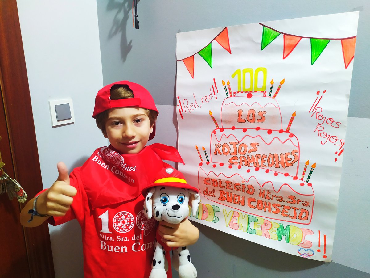 AmpaBuenConsejo's tweet photo. Esta vez es Jorge Garcés, de 1º A de Primaria, el que nos manda su pancarta y sus fotos de ánimo y esperanza Unidos venceremos. GRACIAS!!! #RojosyVerdes #100CBC #BuenConsejo #Melilla https://t.co/wb46ubrz9W