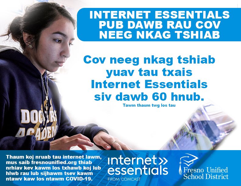 fresnounified's tweet image. Don’t have reliable internet access at home? @comcast is providing 60 days of free internet for new customers! Reach out to @comcast for more details.

Once you’re connected, make sure you’re exercising your brain with all the resources on our website!