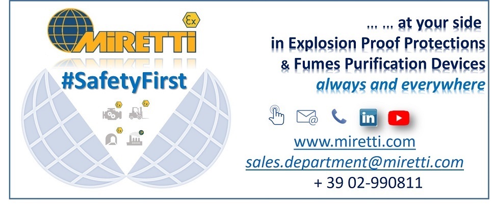 Ex_Protections's tweet image. Miretti priority is always the safety and health of our employees, clients, suppliers.... This is the mission of Miretti Group and this mission never changes #SafetyFirst We are at your side always KEEP IN TOUCH WITH OUR TEAM  sales.department@miretti.com
miretti.com/miretti-priori…