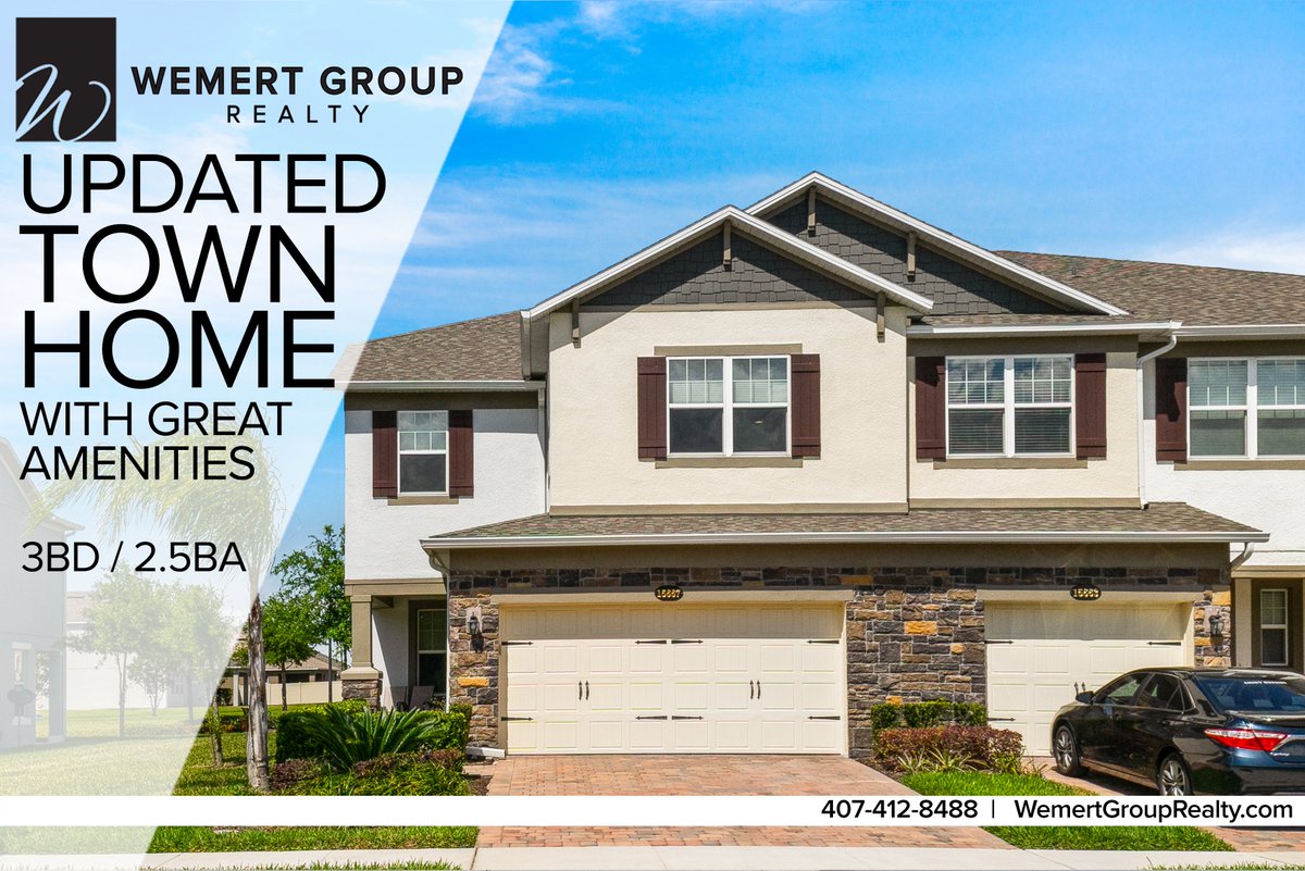WemertGroup's tweet photo. Just Listed 🏡 3BD/2.5BA TOWNHOME in Winter Garden, FL 34787!
More info at https://t.co/yo81xiAHT3
Highlights: Gated Community • Fully Updated • Two Car Garage • Open Floor Plan • Upgraded Kitchen • Waterfall Accent Island • & more!
#JustListed #FullyUpdated #WinterGarden https://t.co/KLtpo4qkN3