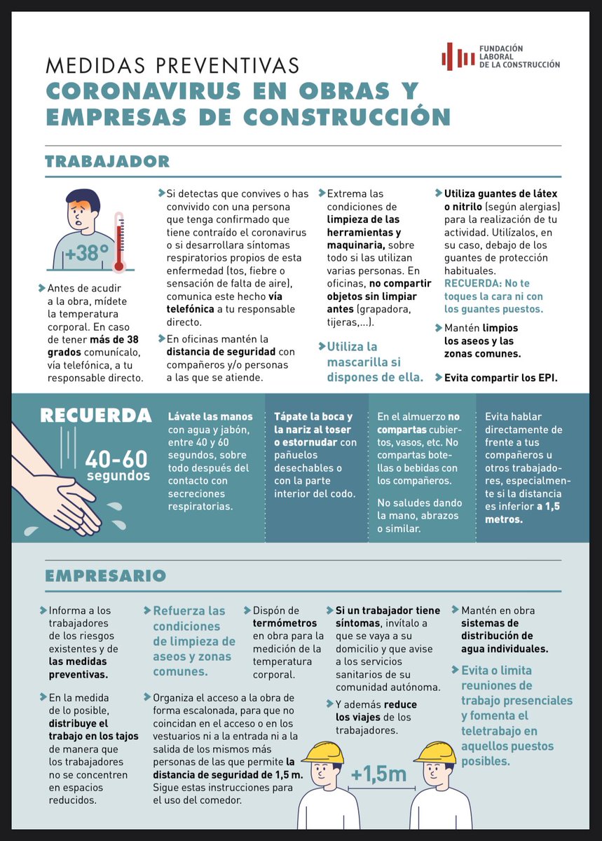 JPavimentos's tweet photo. #FelizMartes Te dejamos algunas medidas importantes a considerar para la prevención de contagios por #Covid_19 en empresas de la #construcción y obras.
#MéxicoUnido https://t.co/MF2xvNCKpn