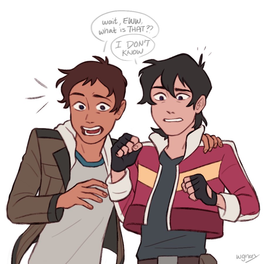 caboosery's tweet photo. to all those s1 fics that were like “lance and keith are stuck somewhere together”............ thanks #klance https://t.co/2mtu5JzF0C
