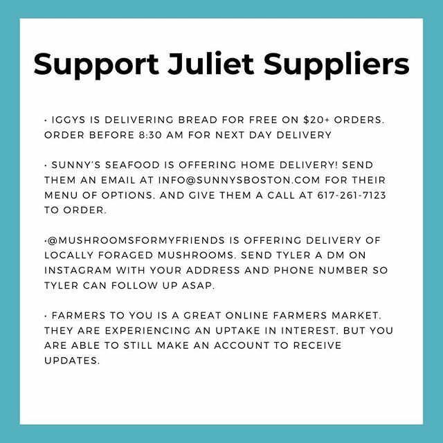 Support our suppliers! <a href="/iggysbakery/">iggy's bread</a>, @_fishforce1, @mushroomsformyfriends, and @farmerstoyou are all offering great delivery options so you can #stayathome. ift.tt/2QGo0JE