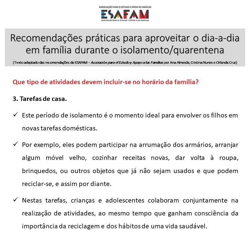 REUNIRmais's tweet photo. Recomendações práticas para aproveitar o dia-a-dia em família durante o isolamento/quarentena
#REUNIRmais #FPCEUP #ESAFAM #ficaemcasa #vamostodosficarbem https://t.co/hZlWR89q3a
