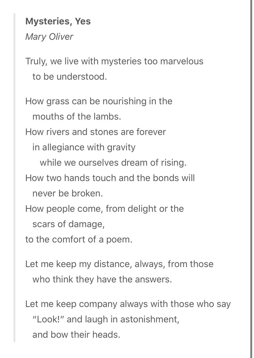 more Mary Oliver today 