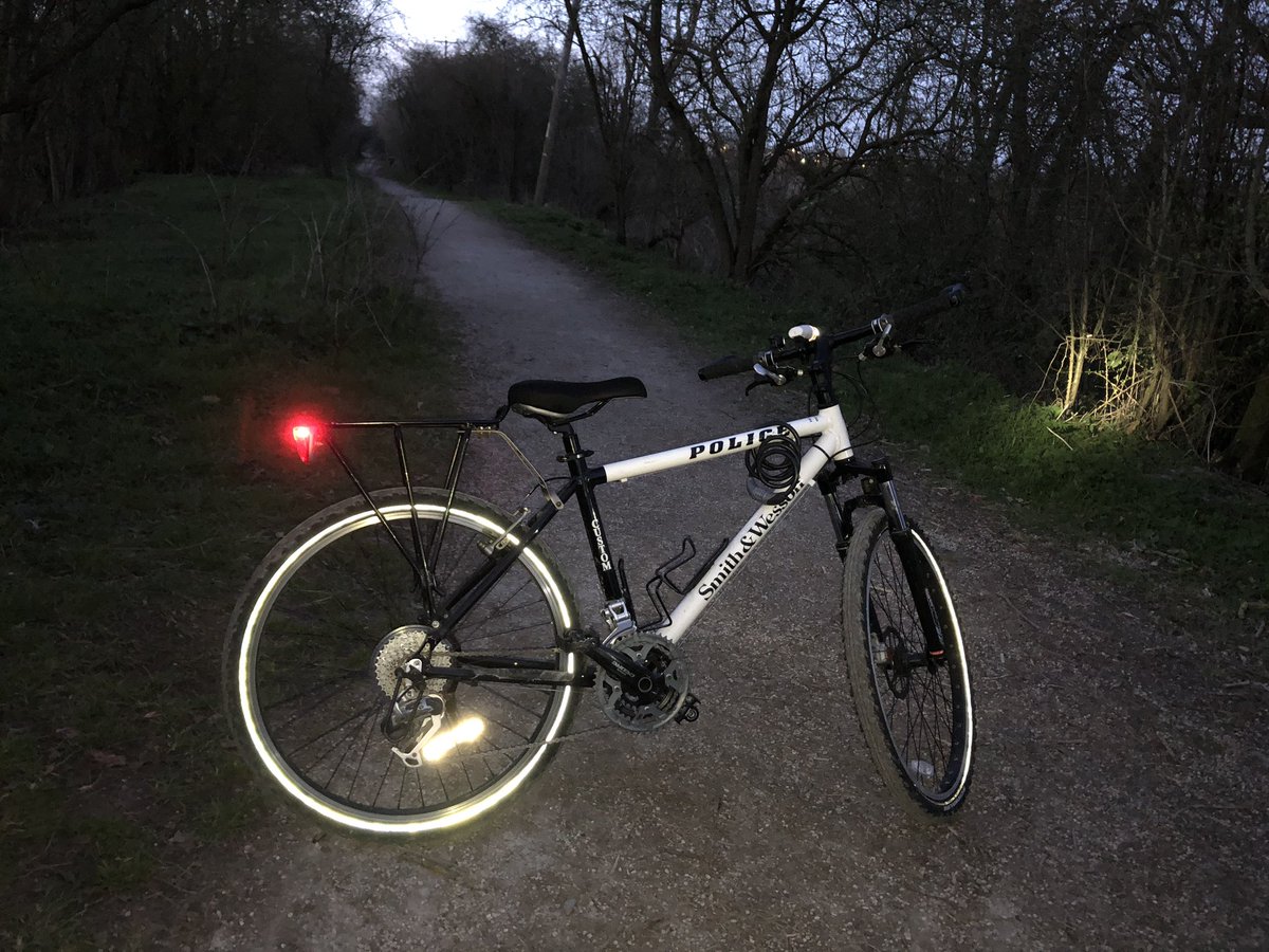 Evening cycle patrols being conducted by Rugby SNT