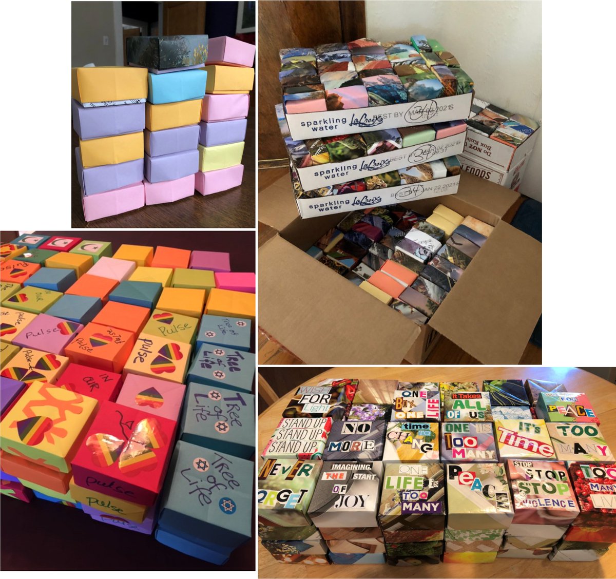CCUMDenver's tweet image. Christ Church community has made 1,246 boxes for The Soul Box Project. Each box represents one of the 65,000 lives lost to gun violence in the past year. #SoulBoxProject