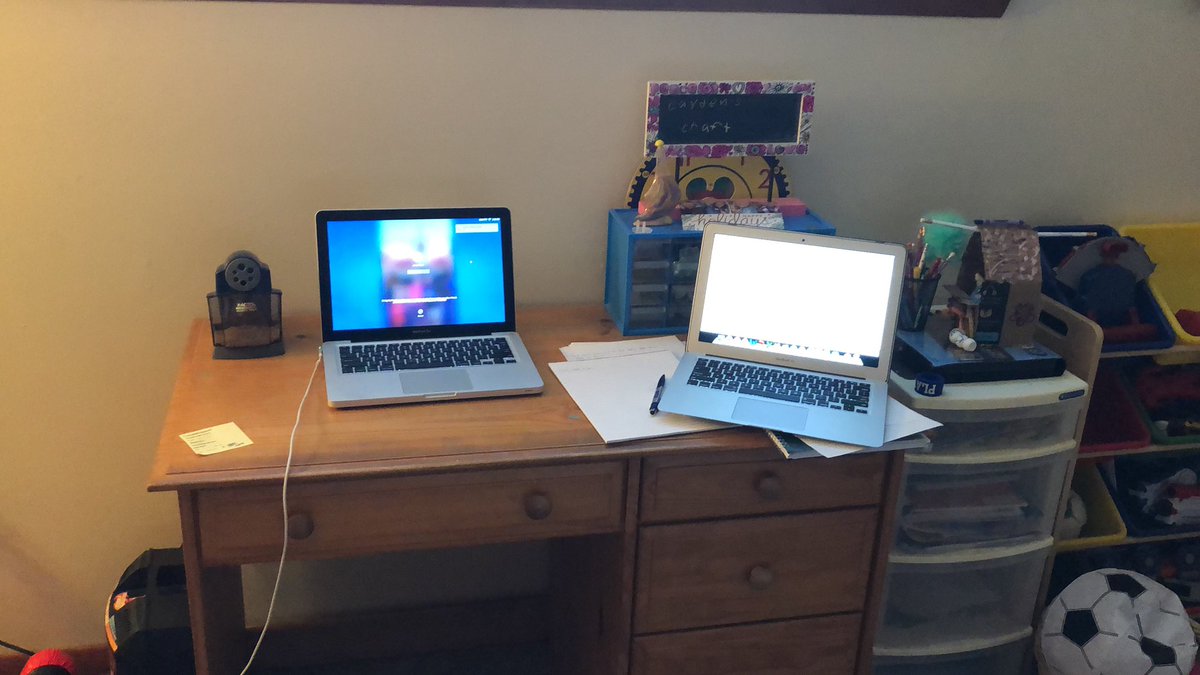 TroopSSTeach's tweet photo. Virtual learning - here we go 🤞#coronavirus https://t.co/3X7CJzuxDb