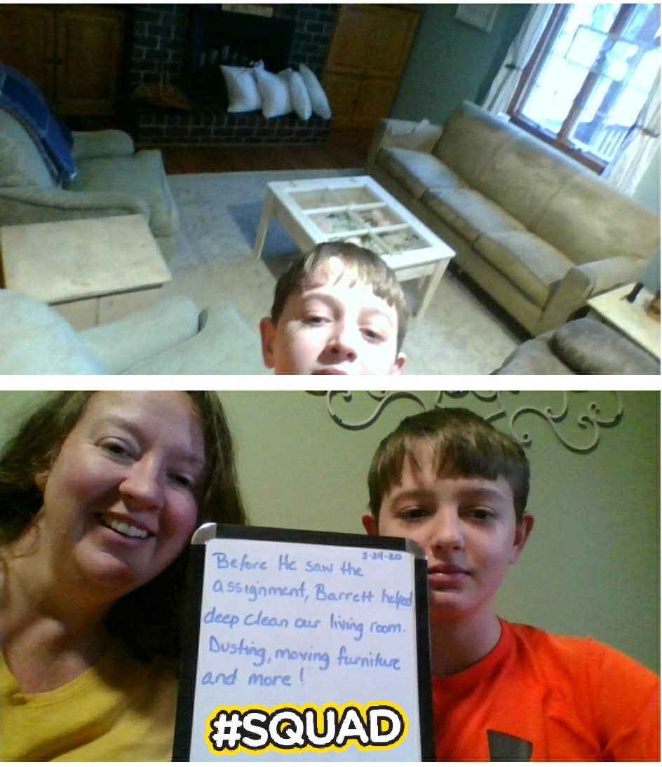 MrsChildersSCHS's tweet photo. Today in virtual math class Ss had the option to shorten their assignment if they helped out around the house! We're all in this together! #SC_COVINSTRUCTION #iteachmath #iteachhumans #QuarantineLife #SSD200 #SCTigerPride https://t.co/7sTMFmR77N