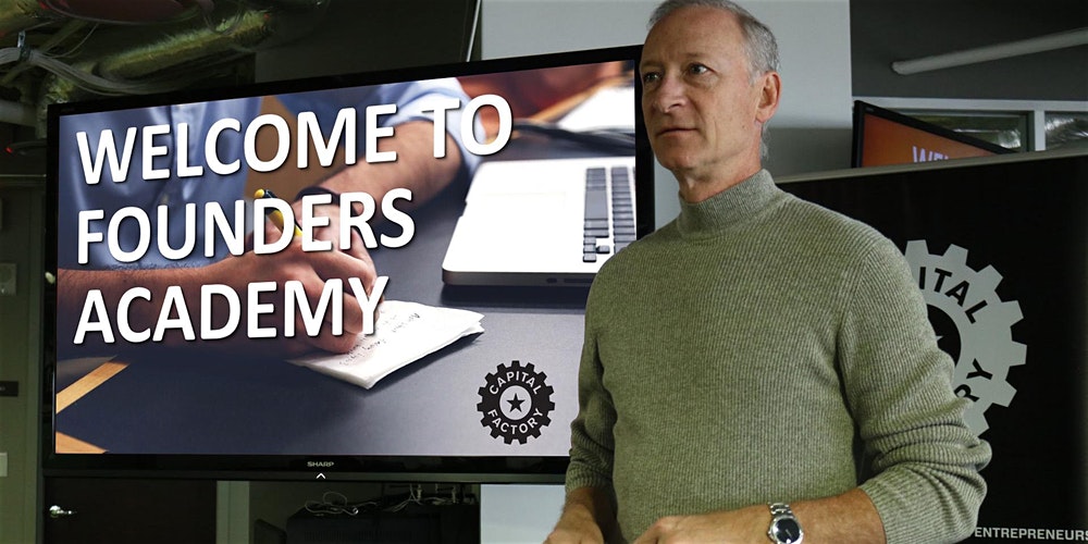 Capital Factory Meetups ⚙️ (@cfmeetups) on Twitter photo Founders Academy is back, virtual & FREE! Starting on 4/13 hear from <a href="/CapitalFactory/">Capital Factory ⚙️</a>'s President, <a href="/gordondaugherty/">Gordon Daugherty</a> for a 4-day lunch-n-learn designed specifically for driven entrepreneurs that are passionate about their business potential!
Sign up today:hubs.ly/H0nQ_9Z0 Founders Academy is back, virtual & FREE! Starting on 4/13 hear from <a href="/CapitalFactory/">Capital Factory ⚙️</a>'s President, <a href="/gordondaugherty/">Gordon Daugherty</a> for a 4-day lunch-n-learn designed specifically for driven entrepreneurs that are passionate about their business potential!
Sign up today:hubs.ly/H0nQ_9Z0