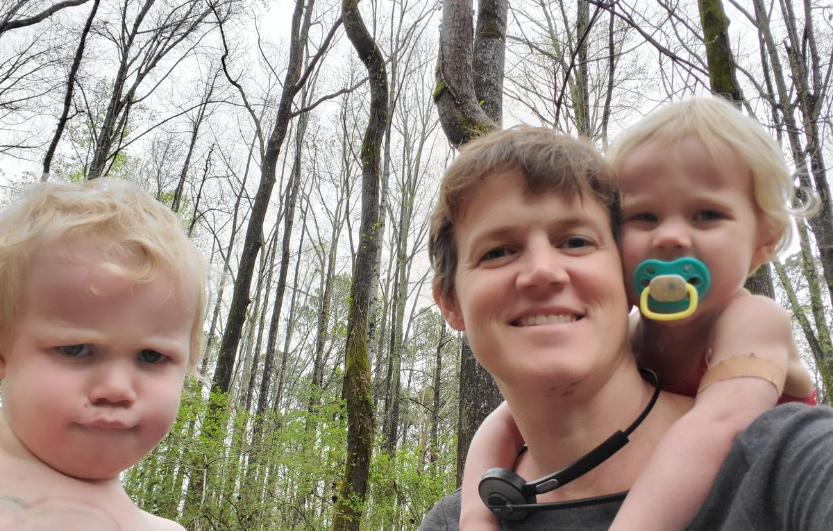 Just had an endorsement interview.  While standing in a creek.  Holding a toddler.  Who was making tiger noises.  Watching 3 preschoolers. One was trying to get the other toddler to wade into a 2 foot tall creek. 

#electmoms #wecanmultitask