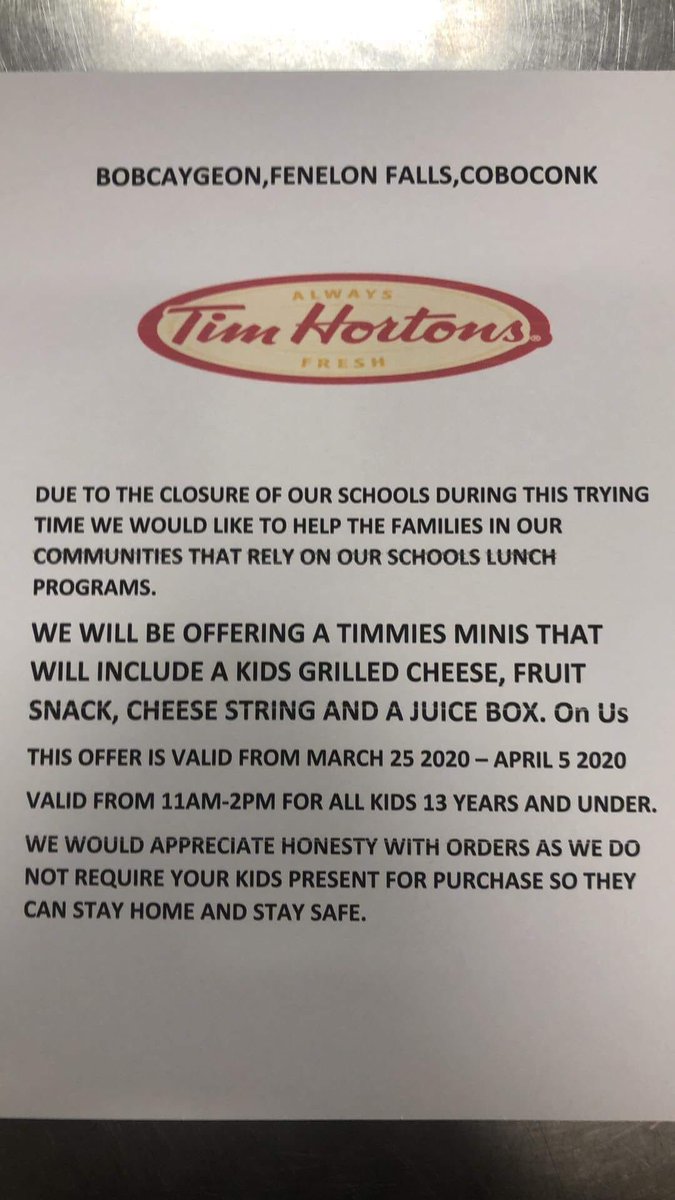 LangtonPS's tweet image. Thank you Tim Horton’s