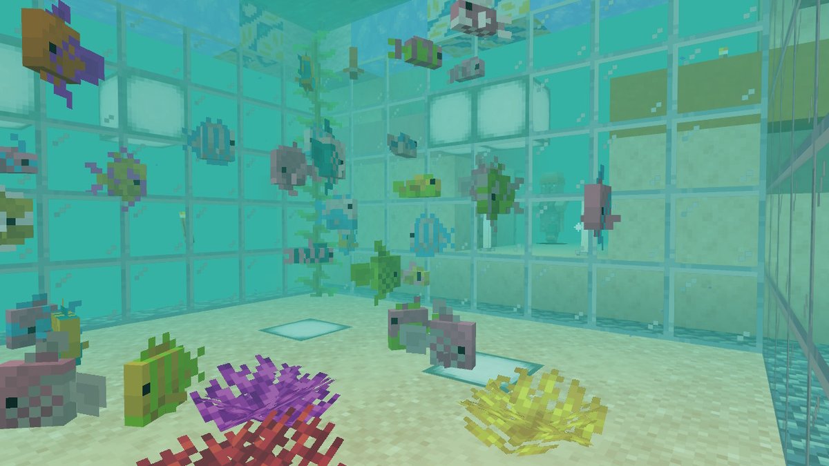 のねず 熱帯魚厳選好きすぎて困る 海で3700種類以上居て好きなの捕まえて飼っていいとか海入り浸りだよ Minecraft マイクラ マインクラフト Nintendoswitch