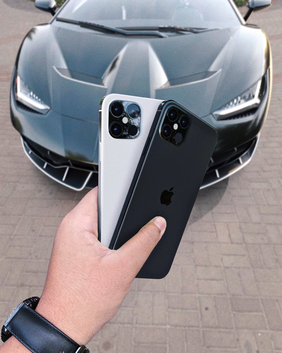 smazizg's tweet photo. iPhone 12 Pro Concept. Black or White? Which one do you like more? Concept by:@smazizg & @BenGeskin #iphone #apple #appleleaks #applenews #TechNews #iphone12 #2020iphones #iPhone11Pro #iPhone11 #Lamborghini https://t.co/aZjJD4QWKd