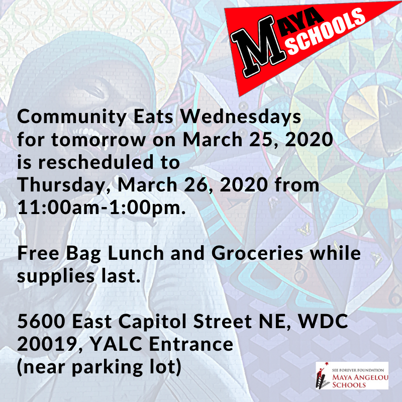 MayaSchools's tweet photo. Please help spread the word! Also-- check other Ward 7 and district-wide resources on the second picture below. Stay safe and maintain social distancing. #MayaSchools #MayaRising Thanks @Ward7_COVID19 for the resource. https://t.co/uDhFUDJvtc