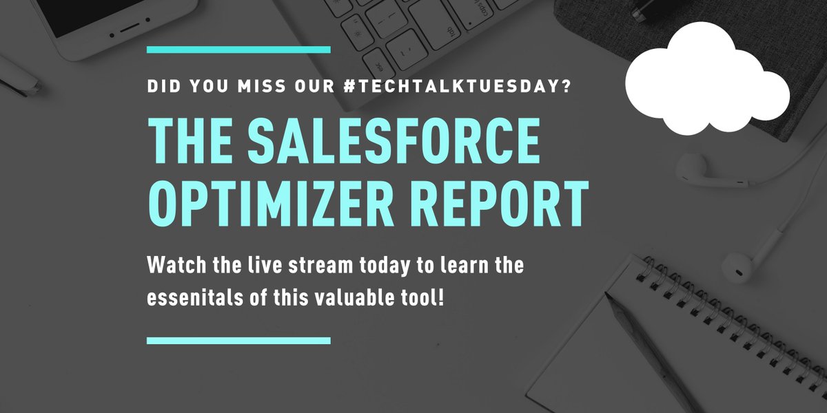 Ferrilli1's tweet image. Couldn&apos;t attend today&apos;s #TechTalkTuesday? You can still watch this informative demonstration on the #Salesforce Optimizer Report, recorded in real-time by one of our most knowledgeable Salesforce employees: bit.ly/3dqn6eb. #salesforceguru #salesforcecertified #livestream