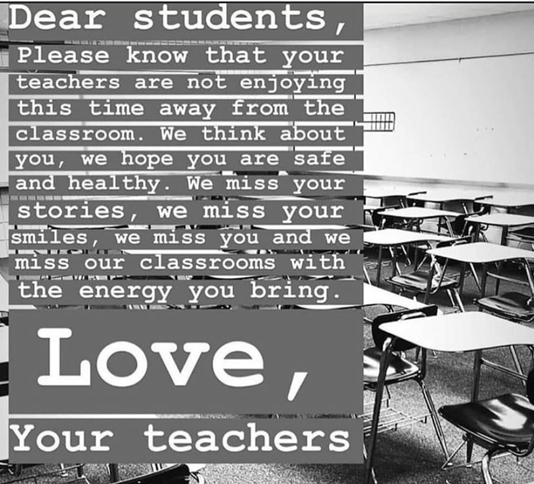MrsUkena's tweet photo. Posted this from @WeAreTeachers on my Google Classroom with a note to my kids. This was one of the responses. ‘Scuse me while I go melt into a puddle. #Learnwith112 https://t.co/JAILZA29c7