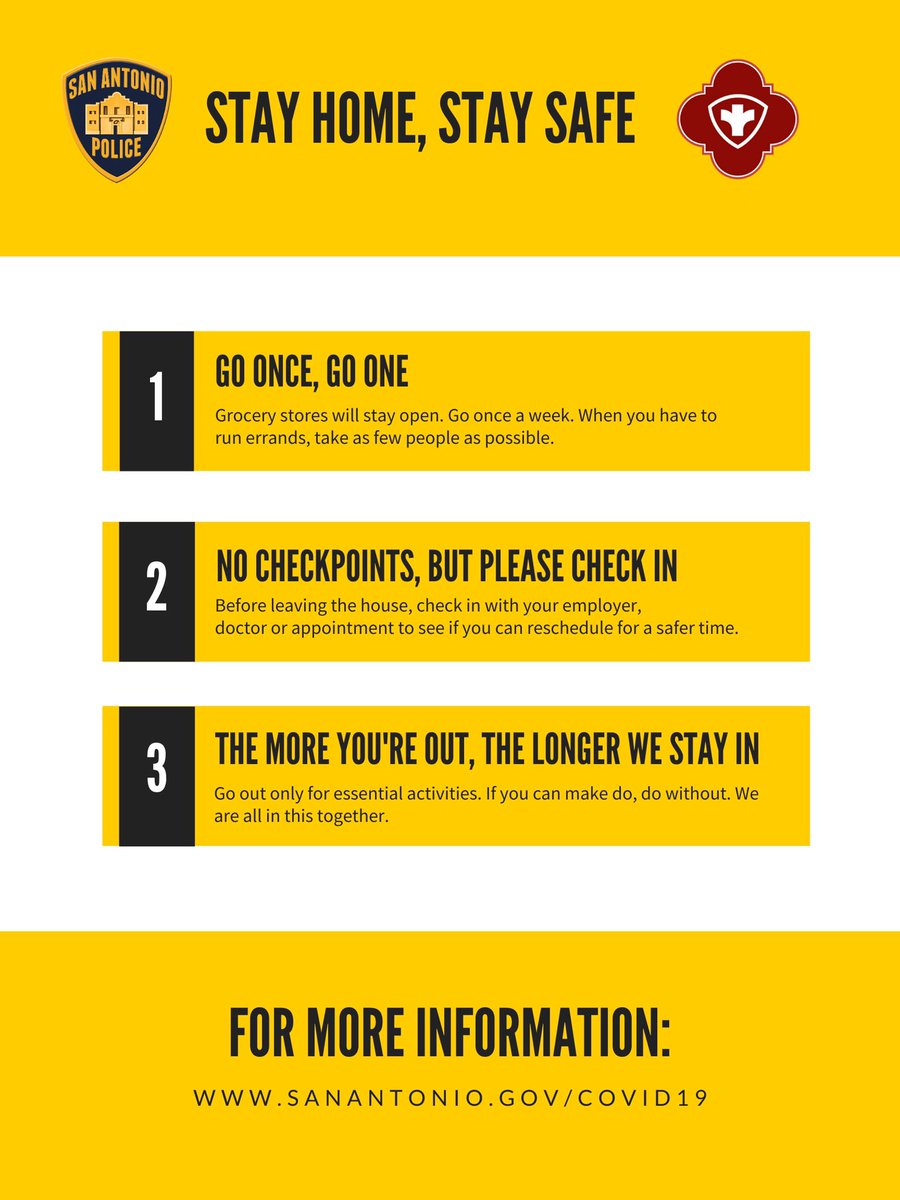 SATXPolice's tweet image. Hey San Antonio, #StayHome #StaySafe