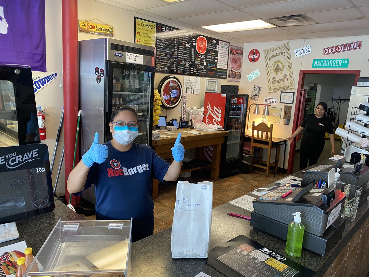 CoachCarthel's tweet photo. This #CoronaVirus is bad, but lunch @NacBurger sure isn’t! 

The #Hometown hamburger hero, Billy Huddleston, is still serving up the best burger in town! So get out and #SupportLocalBusinesses, as we’re all in this together...👊

#NacPride #BeABigCoach https://t.co/XoJSeDlrad
