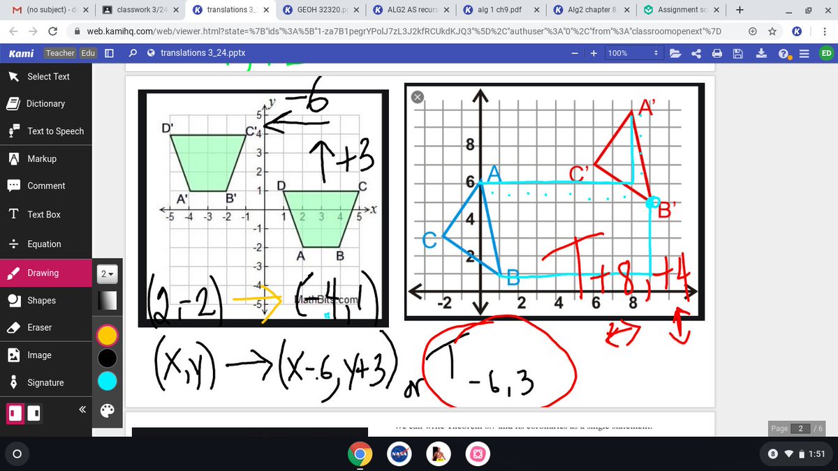 StSaviourHSAlum's tweet photo. Shout out to all our students and teachers who are presently doing amazing work in our virtual community. Here's some screenshots of Eileen Darcy's (Class of 88) online math demonstration using #Kami and #GoogleMeet #pandapride https://t.co/u02k7vUn8k