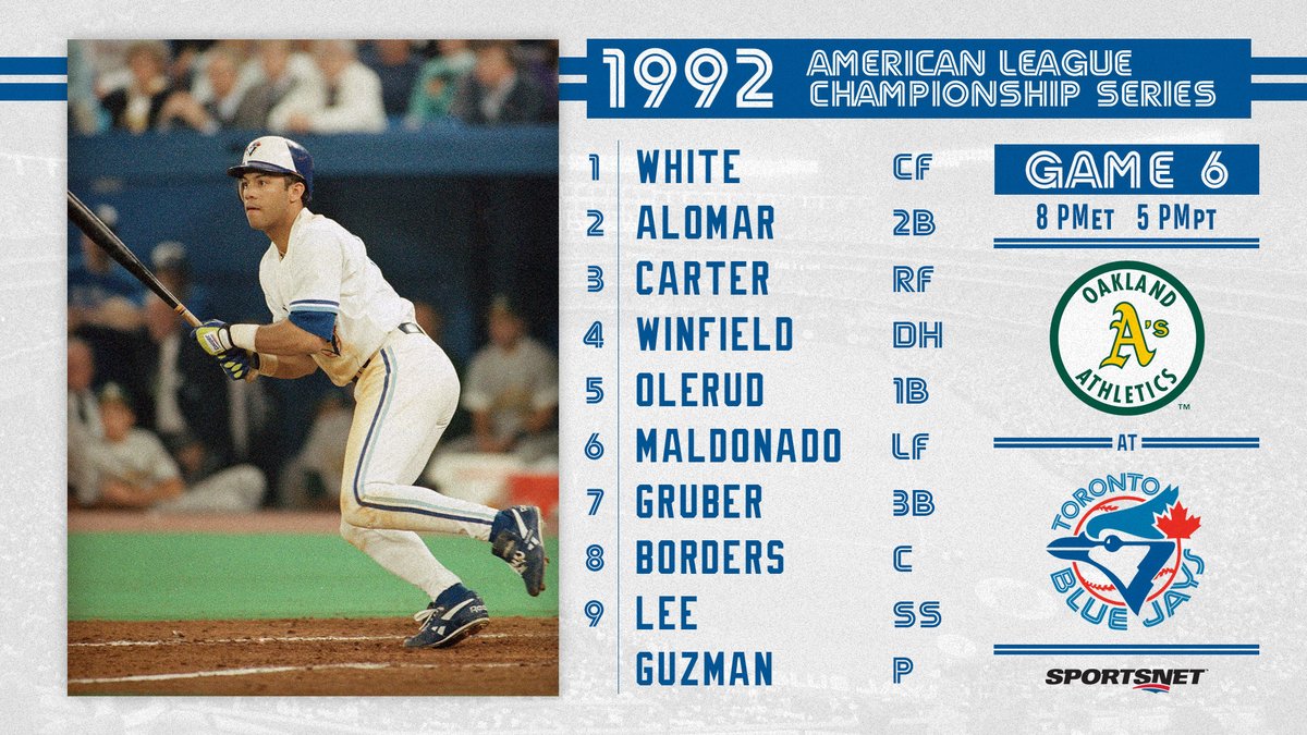 BlueJays's tweet image. Watch Game 6 of the ‘92 ALCS tonight on @Sportsnet! 

Will we advance to the World Series? 😉
