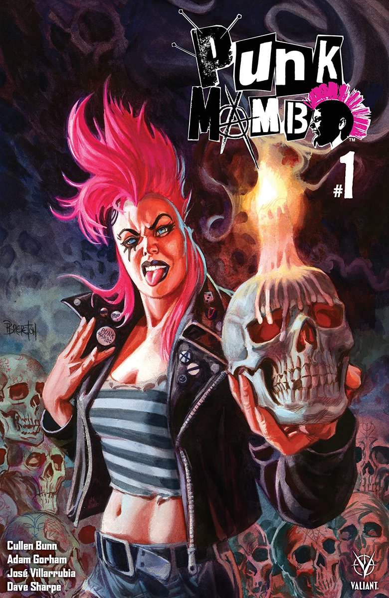 Today's free comic download: PUNK MAMBO #1 by  @cullenbunn &  @AdamTGorham! https://bit.ly/PunkMambo1PDF Read if you like: creepy monsters, pink mohawks, powerful gods, swamps, cannibals, romance(ish), badass ladies, magic but also punching  #ComicsAndQuarantine  #StayValiant