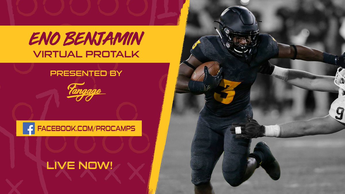 The @eno_benjamin5 Virtual ProTalk presented by @FangageInc is live NOW! ➡️ Facebook.com/ProCamps