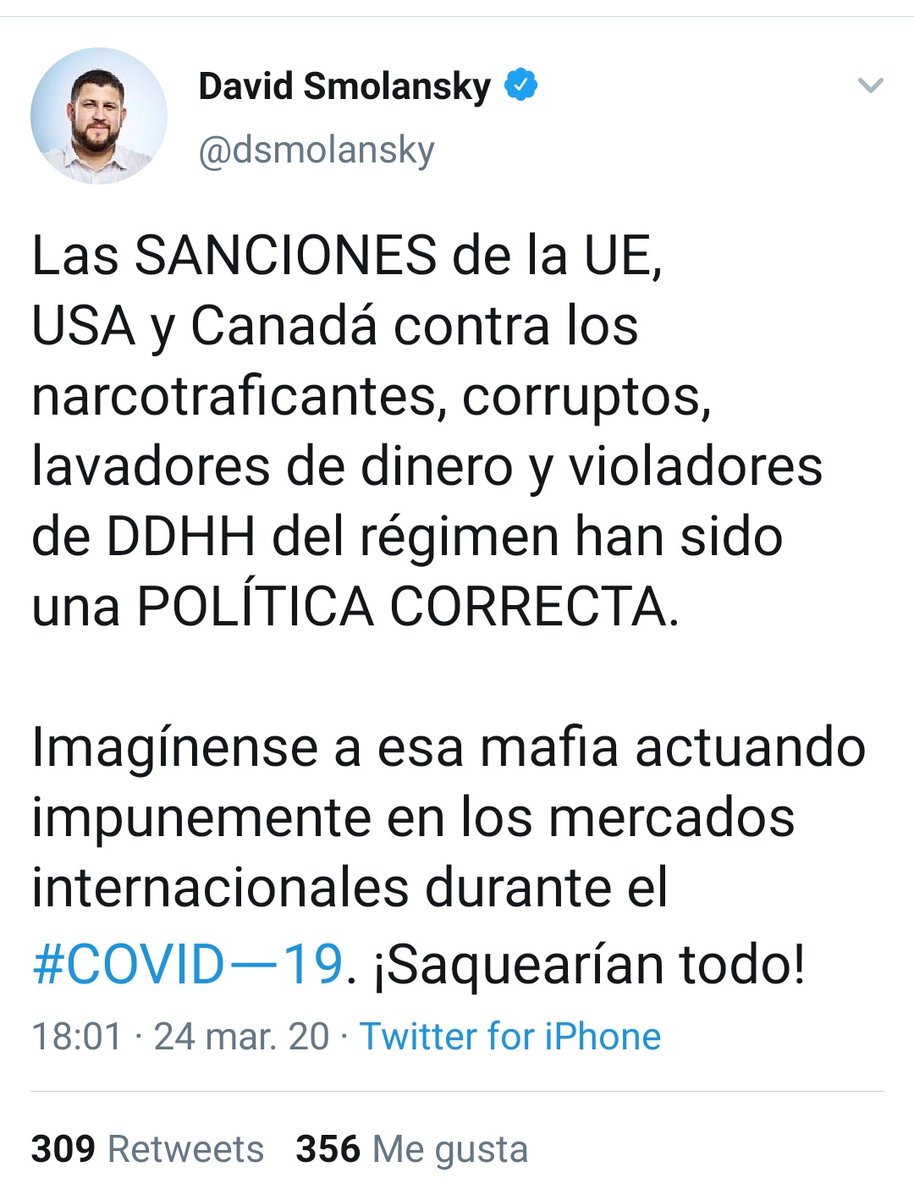 Dude who claimed the Venezuelan government was using chemical weapons against protesters says US sanctions trying to starve  #Venezuela (and therefore its people) are the right thing to do. Ok.