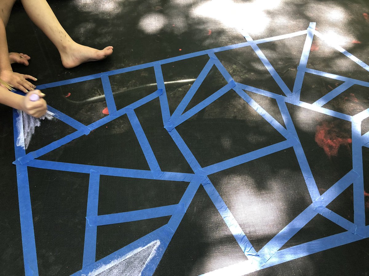 LorrieJSmethers's tweet photo. No sidewalk or driveway? Chalk On the trampoline!!! @ActonElementary @chelsie_hopwood #BeActon https://t.co/dDjxFMpPqm