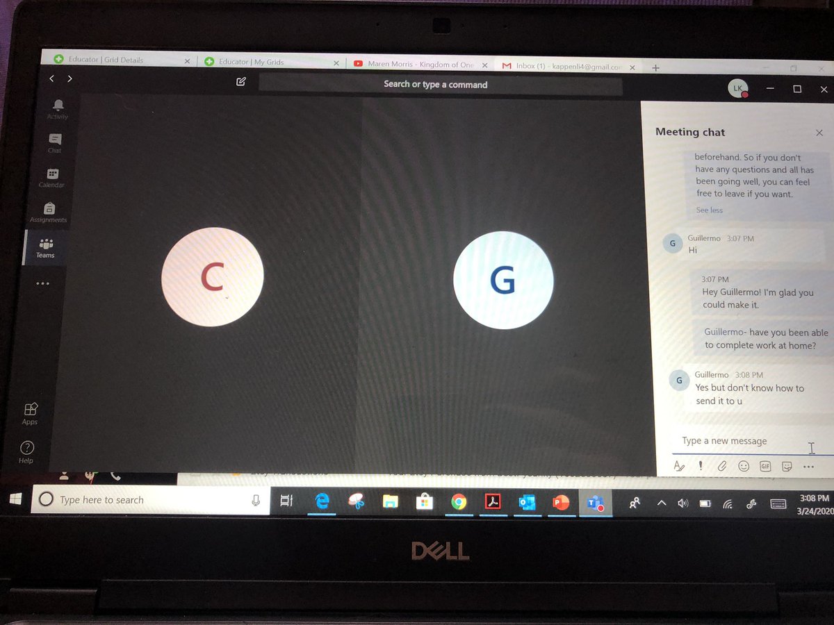 ms_kappen's tweet photo. I experimented with @MicrosoftTeams today using a come and go format for my students. I was able to chat with multiple students and check in to see how they were doing. Looking forward to utilizing Teams more moving forward! @CobbInTech @GarrettMSGators #DigitalLearning https://t.co/VUesCJfA2k