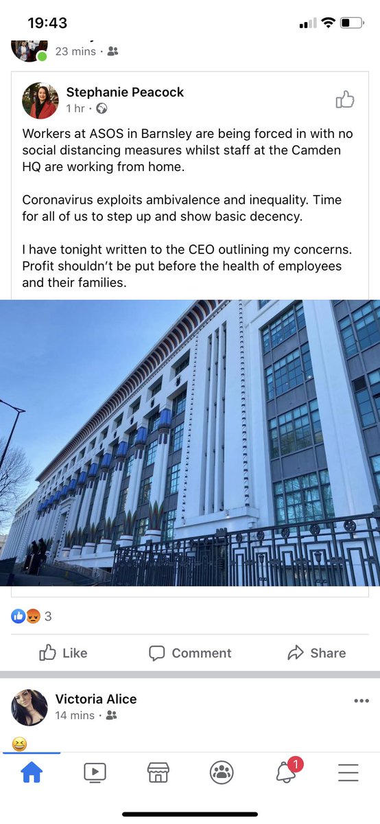 katiedodds's tweet photo. @piersmorgan Forced to work with no social distancing.... outrageous! ASOS is not essential!! What you saying Piers.... https://t.co/uKY4R01VvA