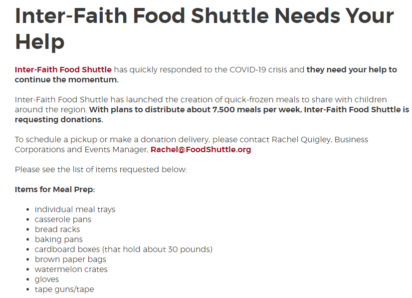 RaleighWake's tweet image. @FoodShuttle needs your help! Check out our blog to see the full list of items needed to help feed children in the region. bit.ly/2WEeUB2