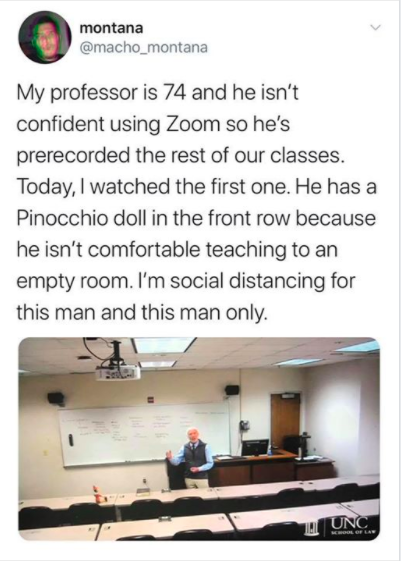 bonstewart's tweet photo. awww. for all the faculty new to #online out there &amp; worried they're not doing it right...

let your students see your humanity. 

see theirs in return. that's what #education should be anyway. :) https://t.co/mEFvBnCHCf