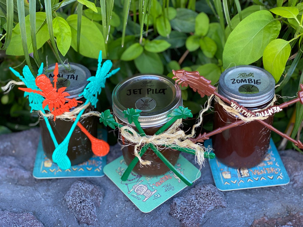 Ventiki's tweet photo. Try our latest featured item: QuaranTiki Trifecta (48 oz)!

1 ration of VenTiki Mai Tai (16 oz)
1 ration of Jet Pilot (16 oz)
1 ration of Zombie (16 oz)

This package is sure to guide you through these times. https://t.co/s0AzEpBkau https://t.co/27uD9zKosS